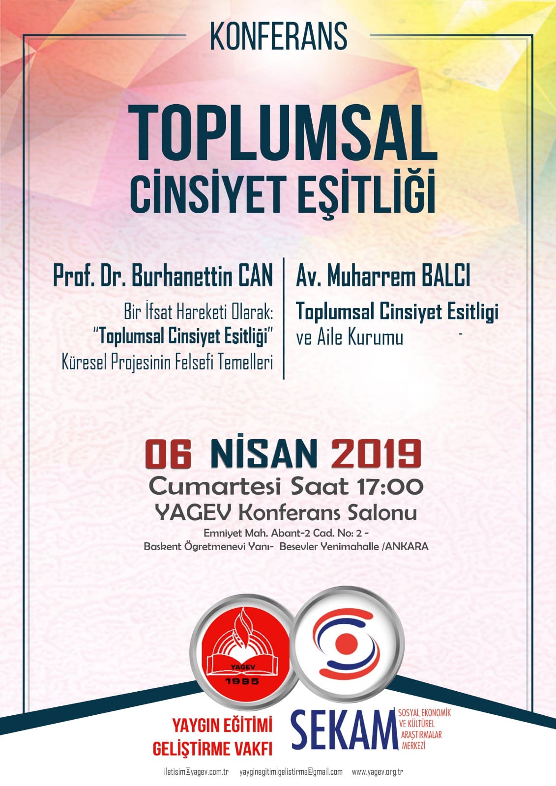 Konferans: Toplumsal Cinsiyet Eşitliği 